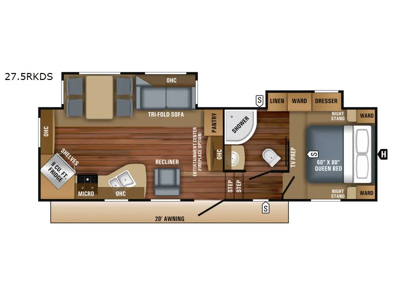 2018 Jayco Eagle HT 275RKDS floor plan