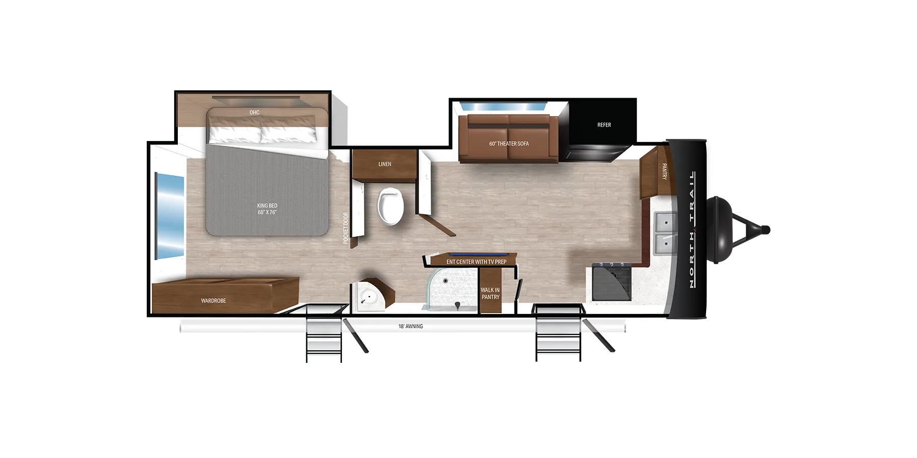 Heartland North Trail 2111 FK floor plan