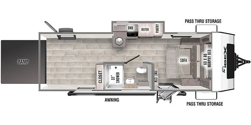 2023 Forest River IBEX 24MTH - Floor plan
