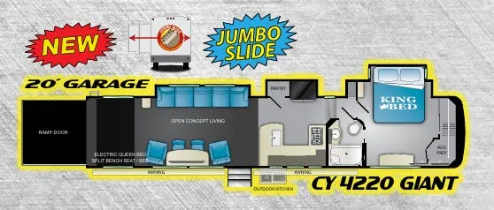 Heartland Cyclone 4220 floor plan