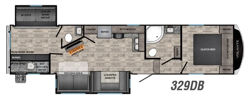 CrossRoads Volante 329DB floor plan
