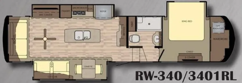 CrossRoads Redwood 3401RL floor plan