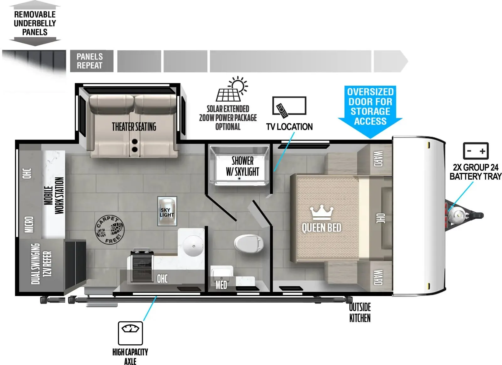 2025 Forest River Wildwood FSX 163RDSK - Floor plan