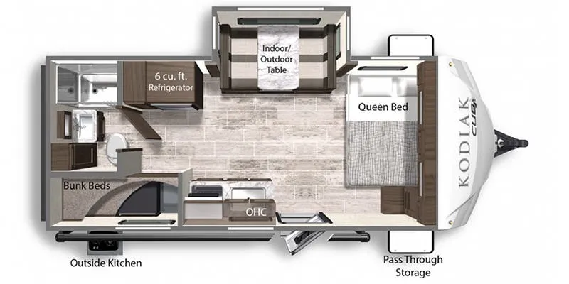 Dutchmen Kodiak Cub 196BH floor plan