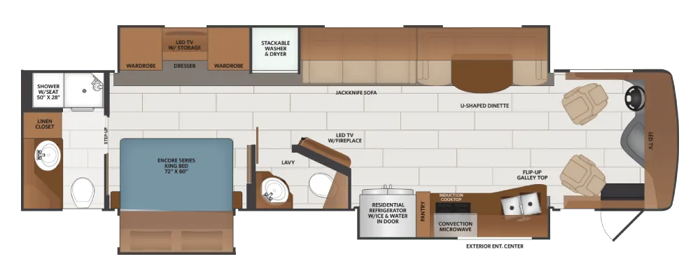 Fleetwood Discovery 38K floor plan