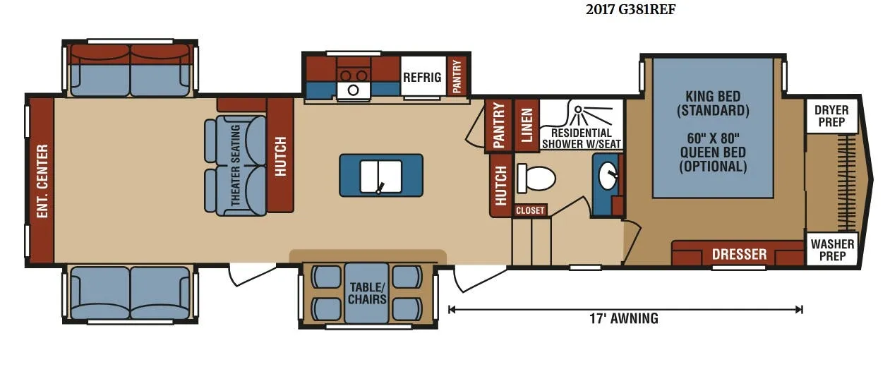 K-Z Durango Gold G381REF floor plan
