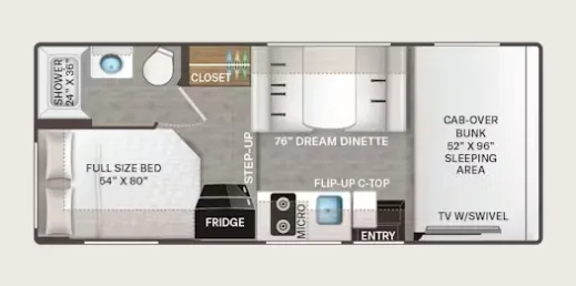 2025 Thor Motor Coach Freedom Elite 21HE - Floor plan