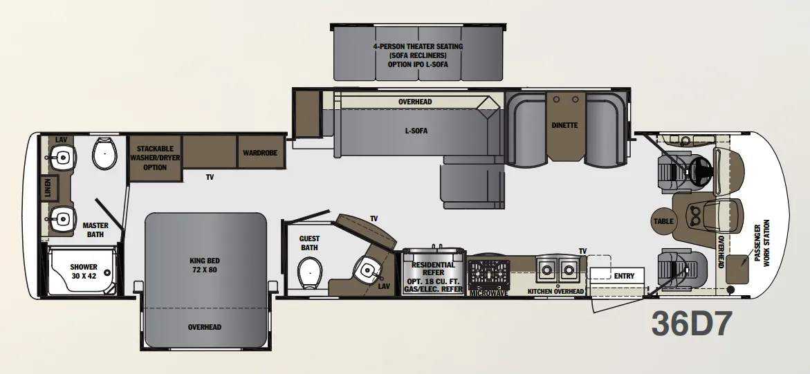 Forest River Georgetown 7 Series GT7 36D7 floor plan