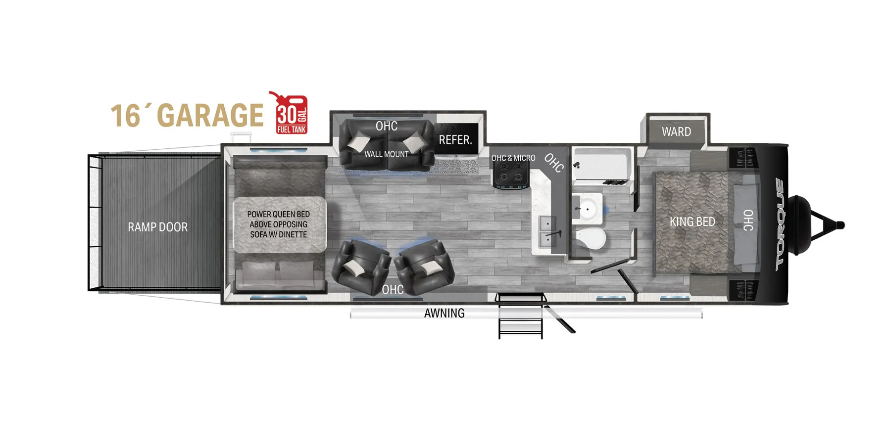 Heartland Torque Travel Trailer T281 floor plan