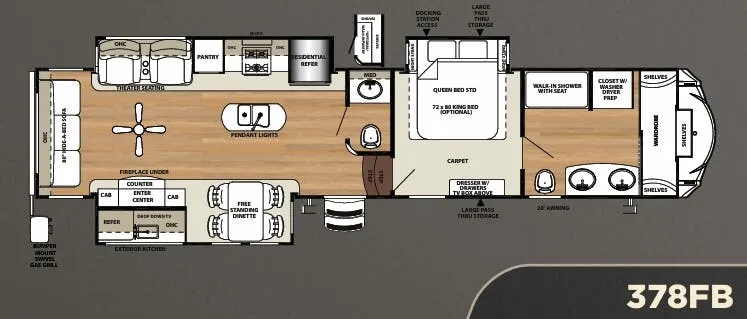 Forest River Sierra 378FB floor plan