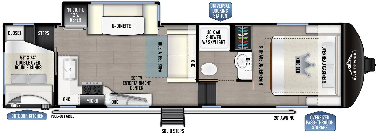 East to West Tandara 27BH-OK floor plan