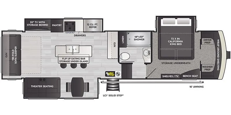 2021 Keystone Arcadia 3660RL floor plan
