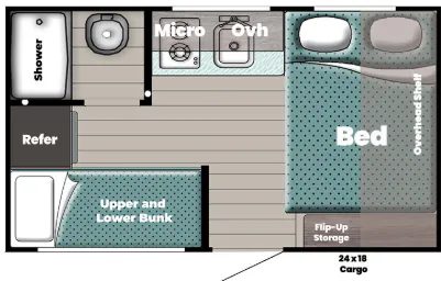 Gulf Stream Conquest Lite Super Lite 134BH floor plan