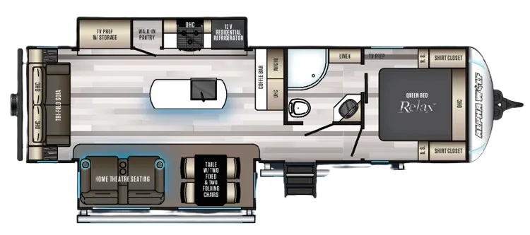 2021 Forest River Cherokee Alpha Wolf 26RL-L - Floor plan