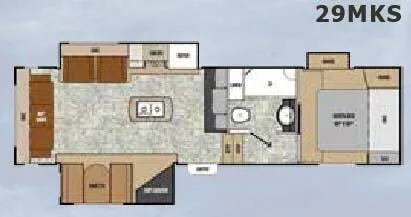 Coachmen Chaparral Lite 29MKS floor plan
