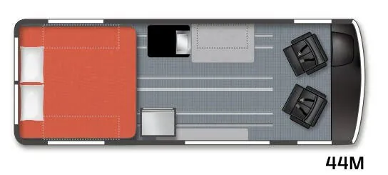 2023 Winnebago Adventure Wagon 44M - Floor plan