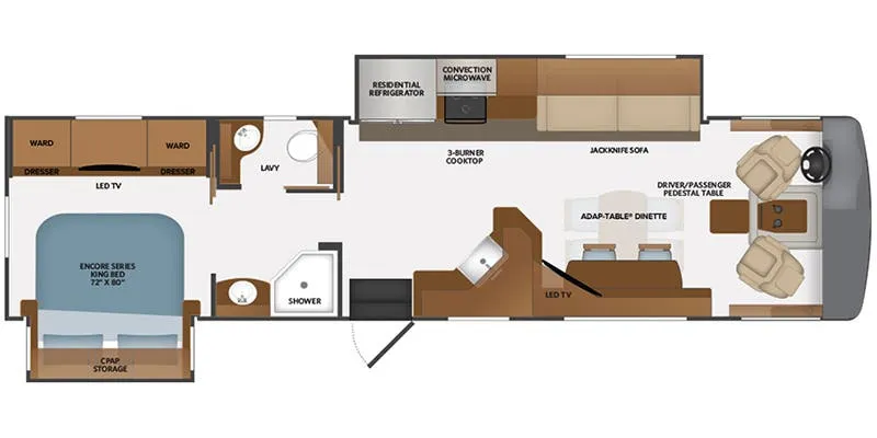 2024 Fleetwood Bounder 35GL - Floor plan