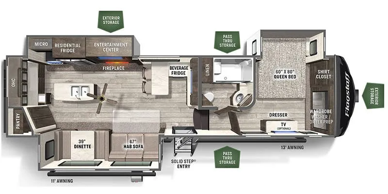 Forest River Flagstaff Super Lite 529RKB floor plan
