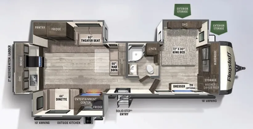 Forest River Flagstaff Classic 832RKSB floor plan