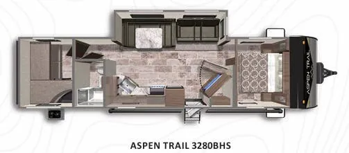 2022 Dutchmen Aspen Trail 3280BHS - Floor plan