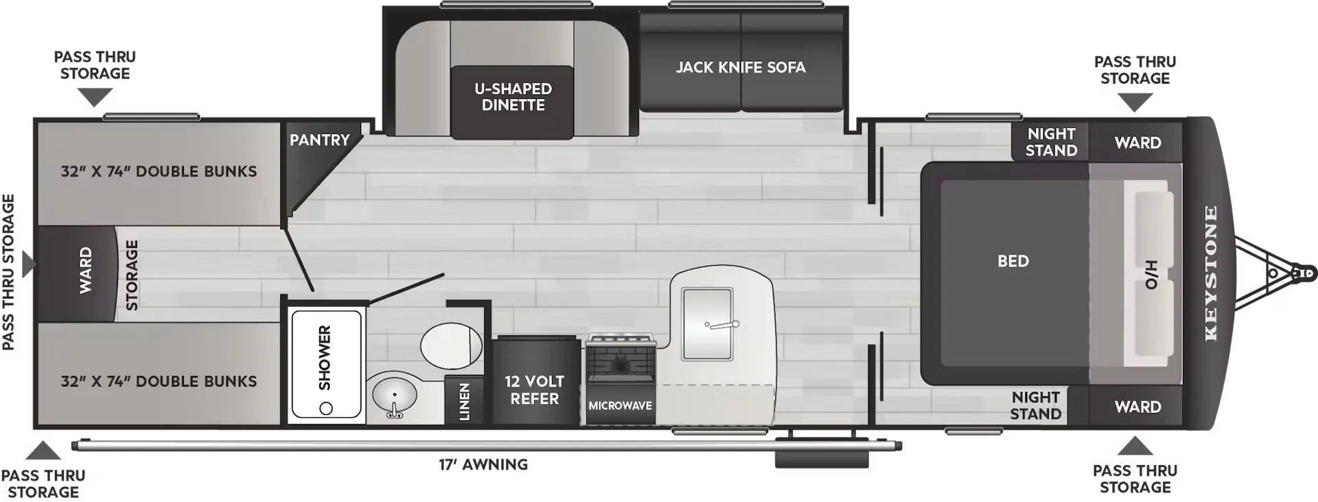 2026 Keystone Passport 284QB - Floor plan