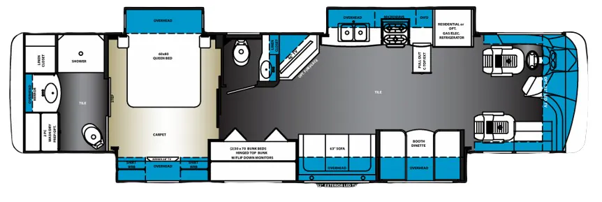 Forest River Berkshire 38A floor plan