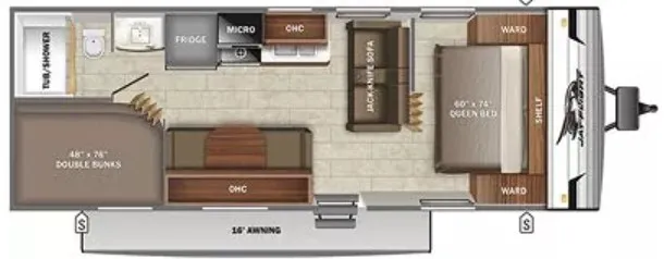 2022 Jayco Jay Flight 264BH - Floor plan