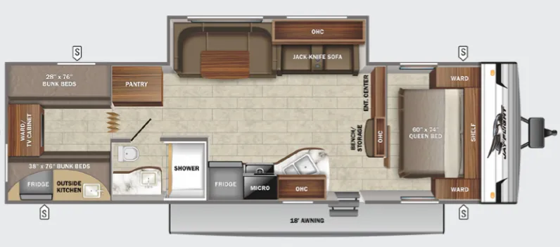 Jayco Jay Flight SLX 8 294QBS floor plan