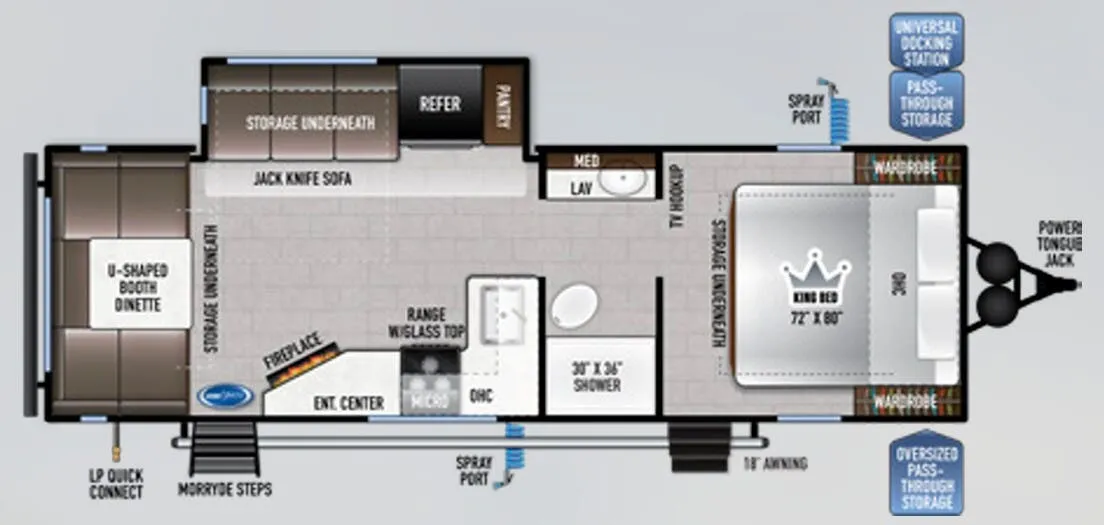 2024 East to West Della Terra 251RD - Floor plan