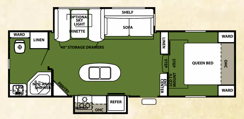 Forest River Cherokee 245KS floor plan
