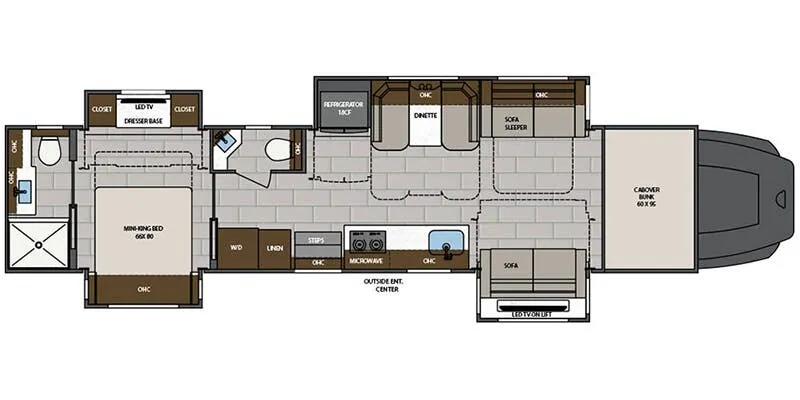 2025 Renegade RV Classic 45CME - Floor plan
