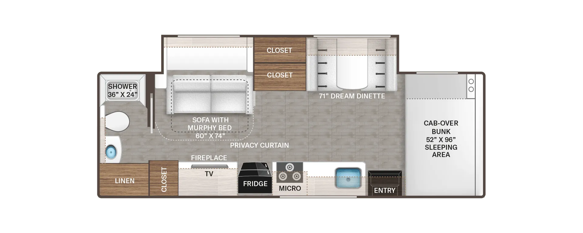 Thor Motor Coach Chateau 27P floor plan