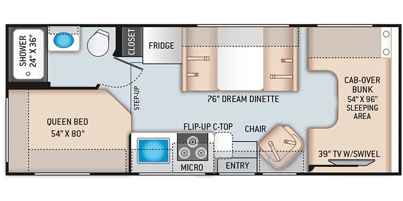 Thor Motor Coach Coleman 23CM floor plan