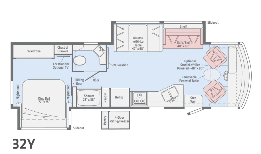 Winnebago Sunstar 32Y floor plan