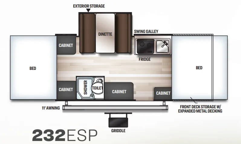 Forest River Rockwood Extreme Sports Package 232ESP floor plan
