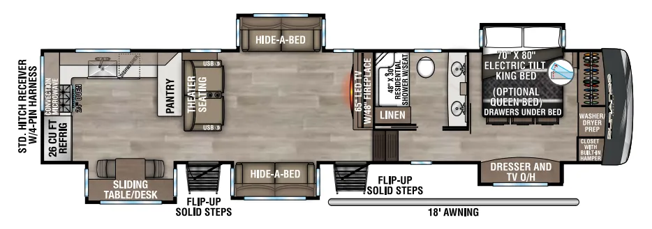 K-Z Durango Gold G391RKF floor plan
