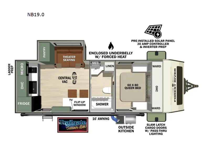 2026 Forest River No Boundaries NB190 floor plan