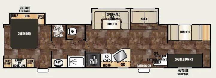 2016 Forest River RV Cherokee 36P - Floor plan