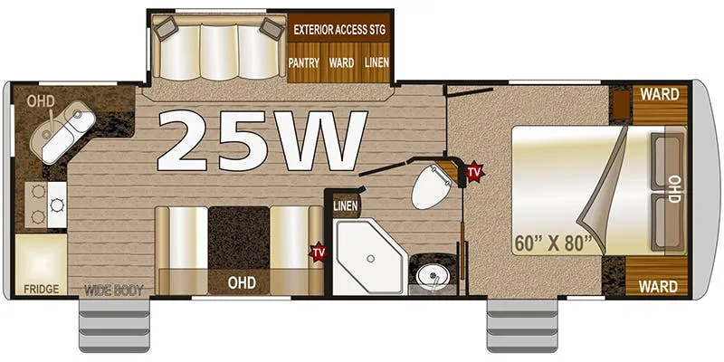 Northwood Arctic Fox North Fork 25W floor plan