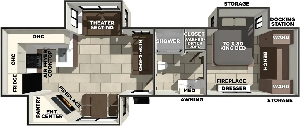 2026 Prime Time LaCrosse 3411RK floor plan