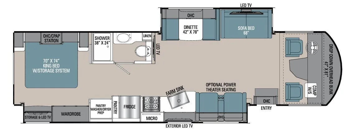 Coachmen Encore 355DS floor plan