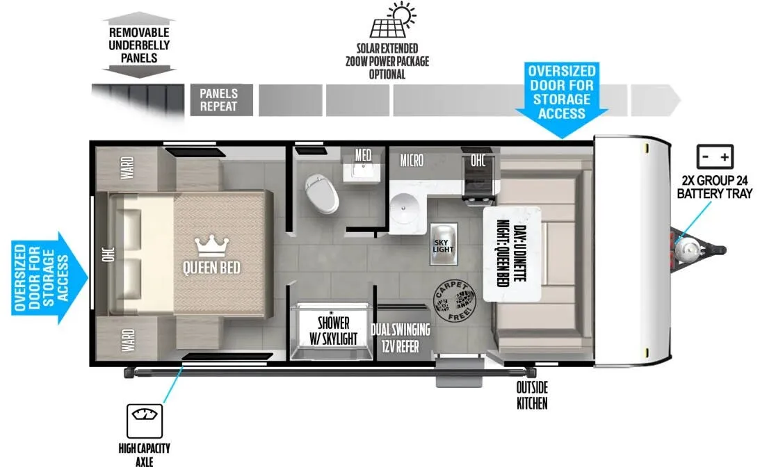 Forest River Salem FSX 161QK floor plan