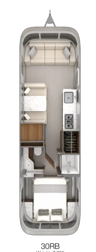 Airstream Classic 30RB floor plan