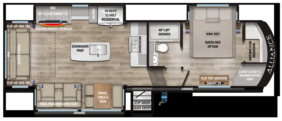 2026 Alliance RV Paradigm 295MK - Floor plan