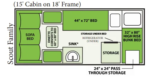 Aliner Family Scout BASE floor plan