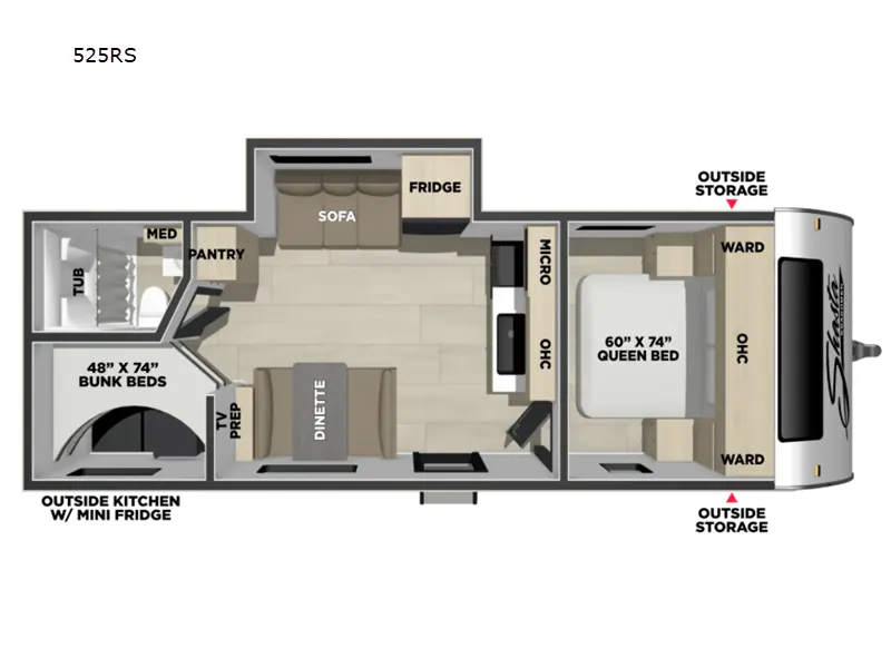 2027 Shasta RVs i-5 Edition 525RS floor plan