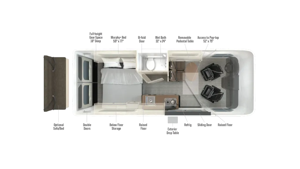 2027 Winnebago Solis 59PX floor plan