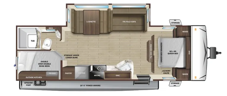 Highland Ridge Open Range Range Lite 261BH floor plan