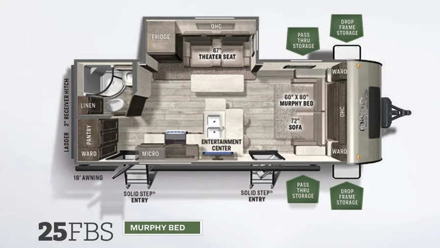 Forest River Flagstaff Micro Lite 25FBS floor plan