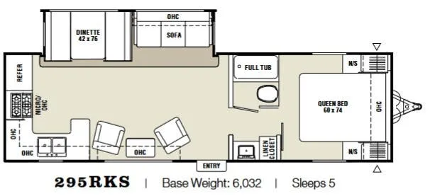 Coachmen Captiva Ultra Lite 295RKS floor plan